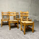 6 brutalist dining chairs