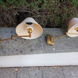 Pair of lamps applied e-readers 2 articulated arms