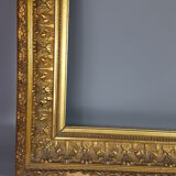 Imposing nineteenth century frame wood and gilded stucco 103x87 foliage 82.7x66.7 cm SB