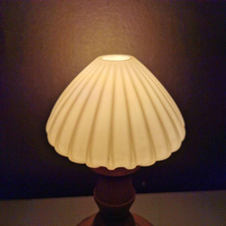 Set of 2 vintage 70s wooden table lamps