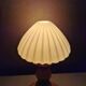 Set de 2 lampes de table vintage en bois 70s