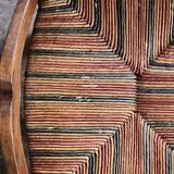 Pair of turned wooden spool armchairs, mid-20th century, France