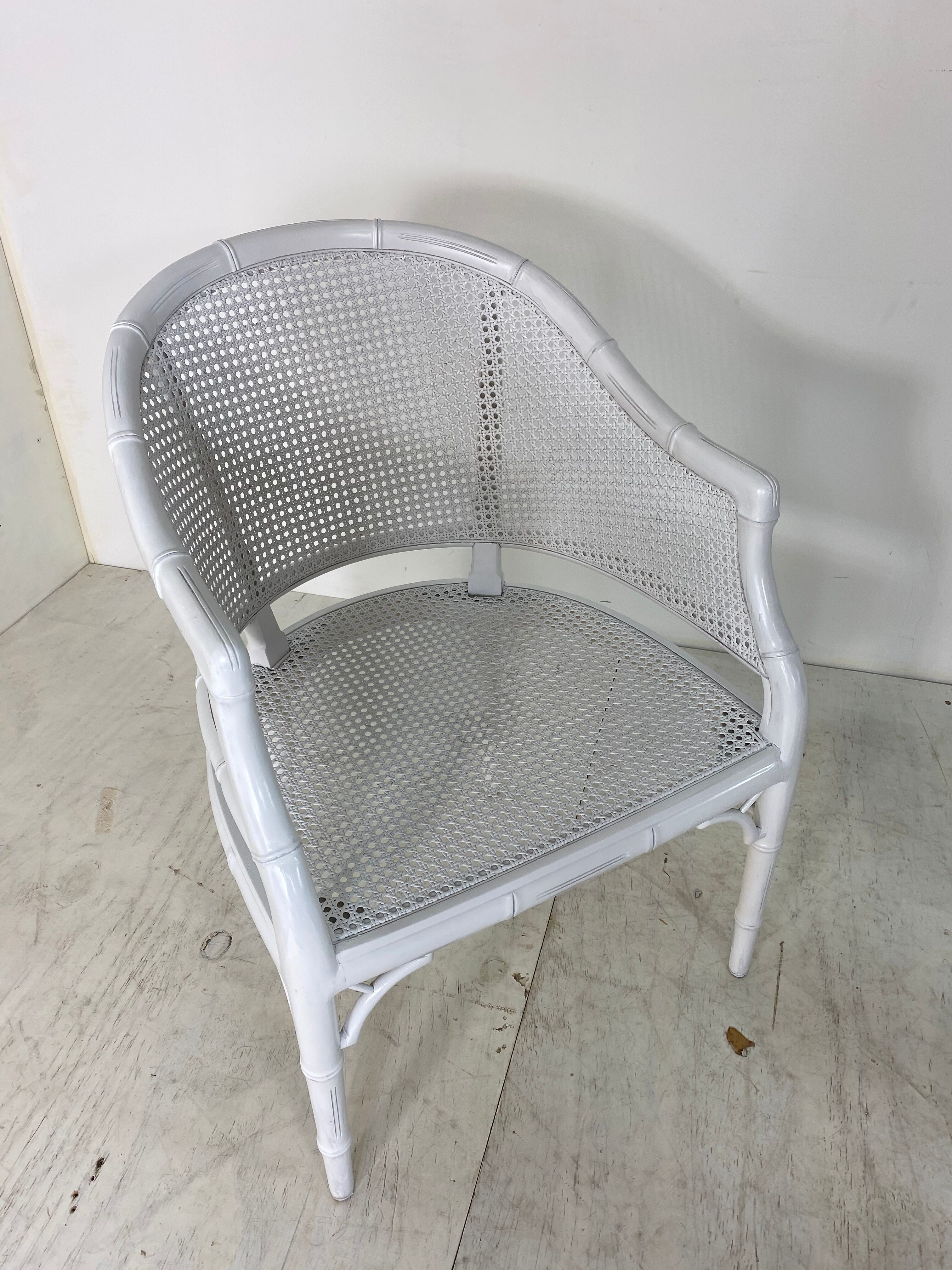 Chippendale style faux bamboo easy chair, 1960s
