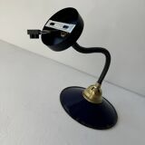 Old blue enamelled industrial wall light