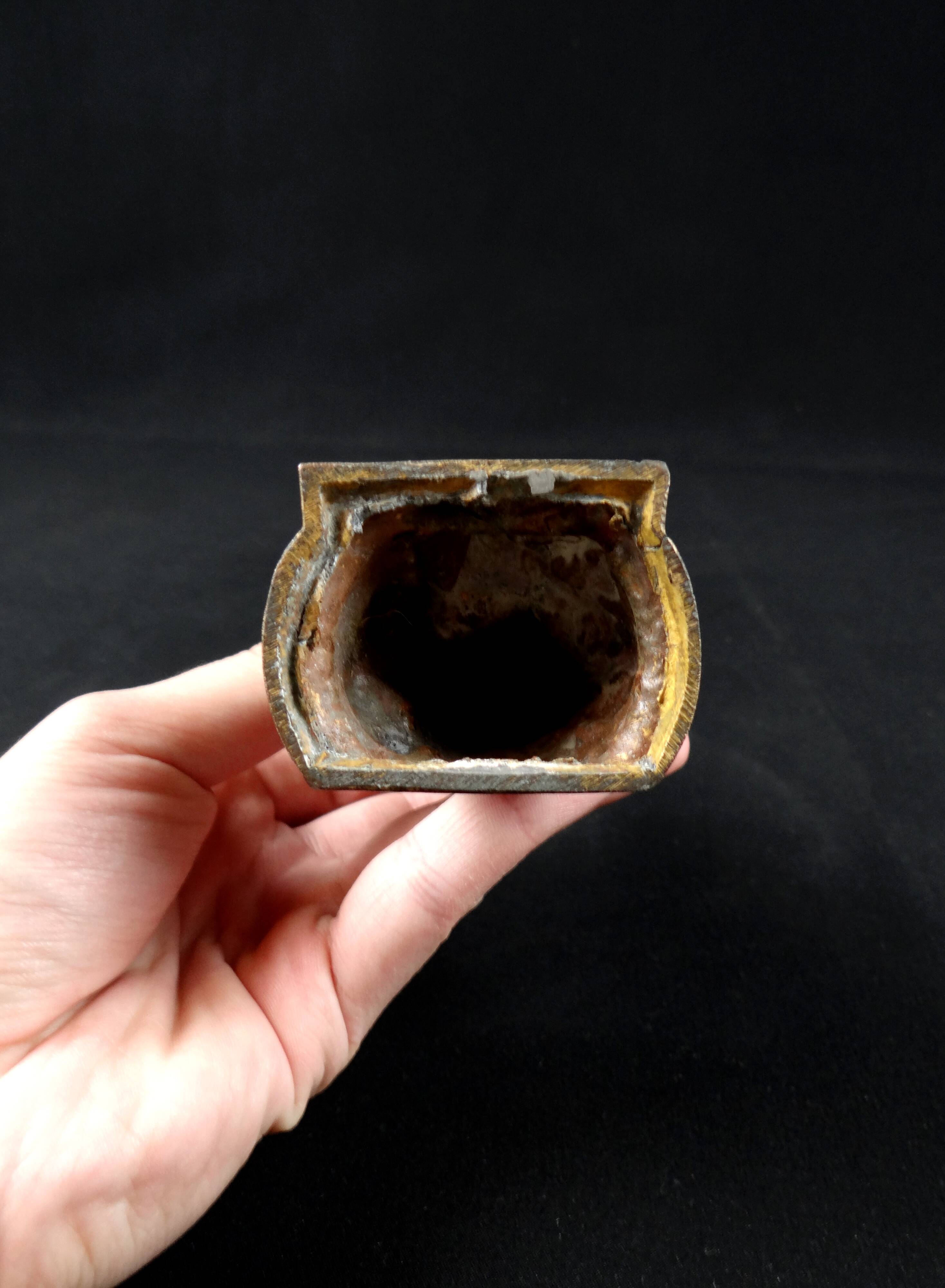 Statuette of the Virgin and Child Our Lady of Victories in 19th century spelter