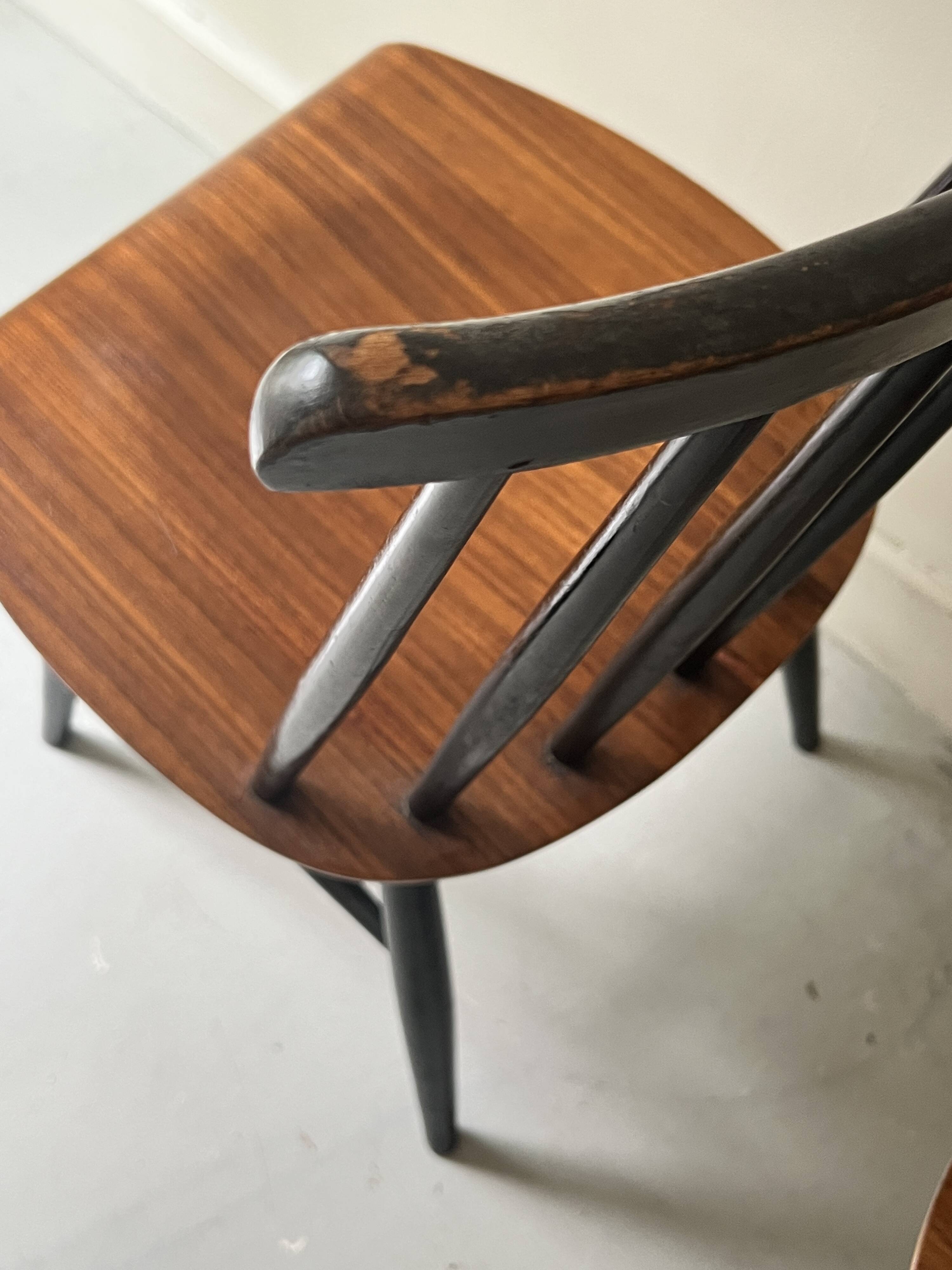 2 chaises scandinave en teck Fanett par Ilmari Tapiovaara, design 1950