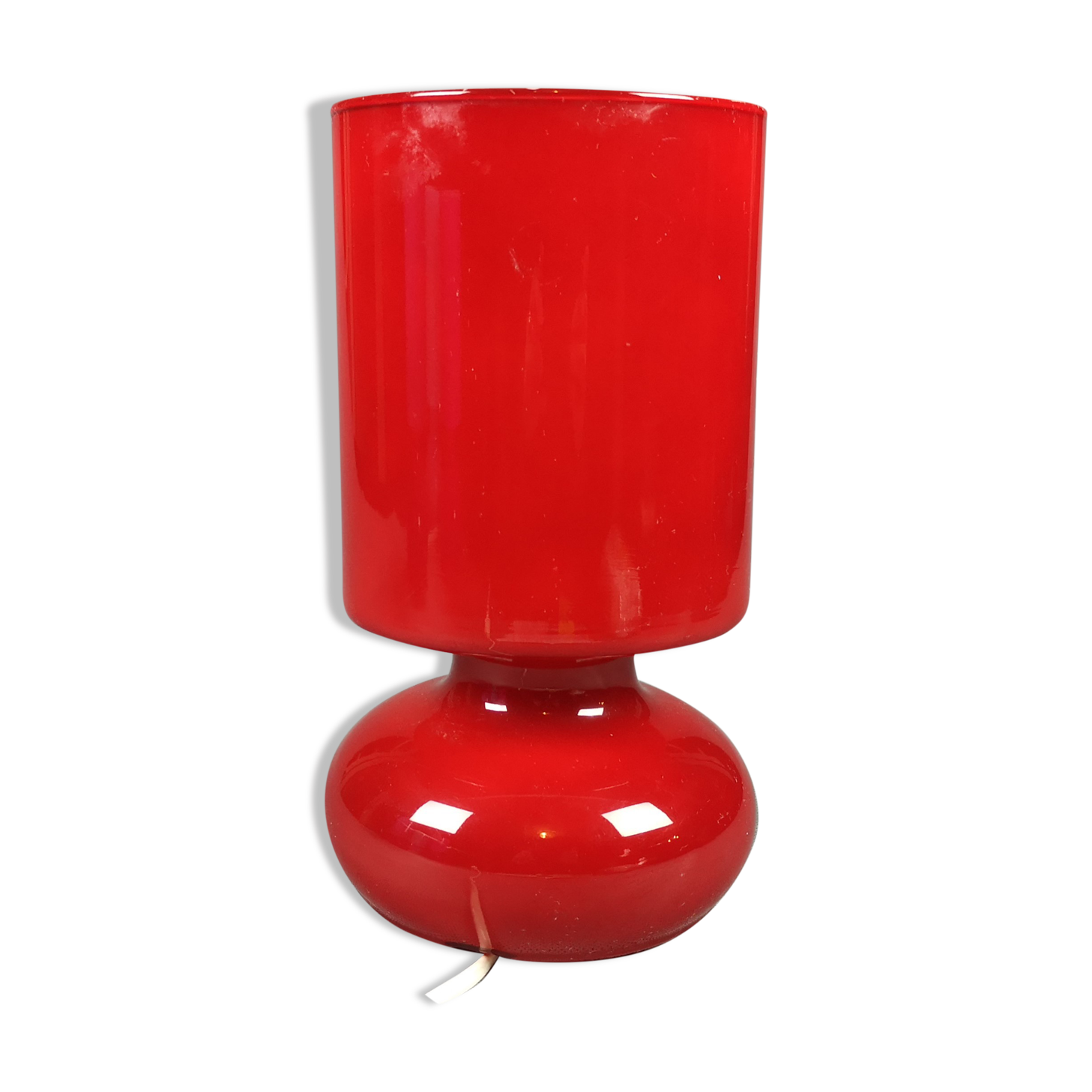 Lykta red Vintage lamp Ikea opaline - vintage luminaire