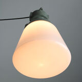 Vintage opaline glass pendant lamp, 1970s