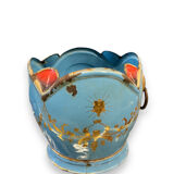 Planter In Early Painted Enamelled XIXth Signed E. Corrier