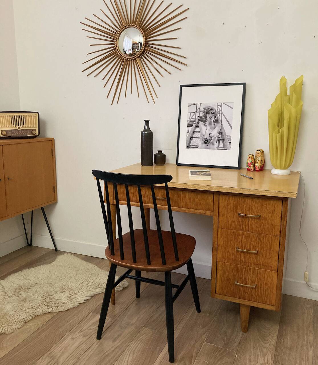 Vintage wood and formica desk
