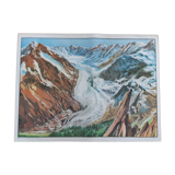School poster the glacier and the ancient mountain