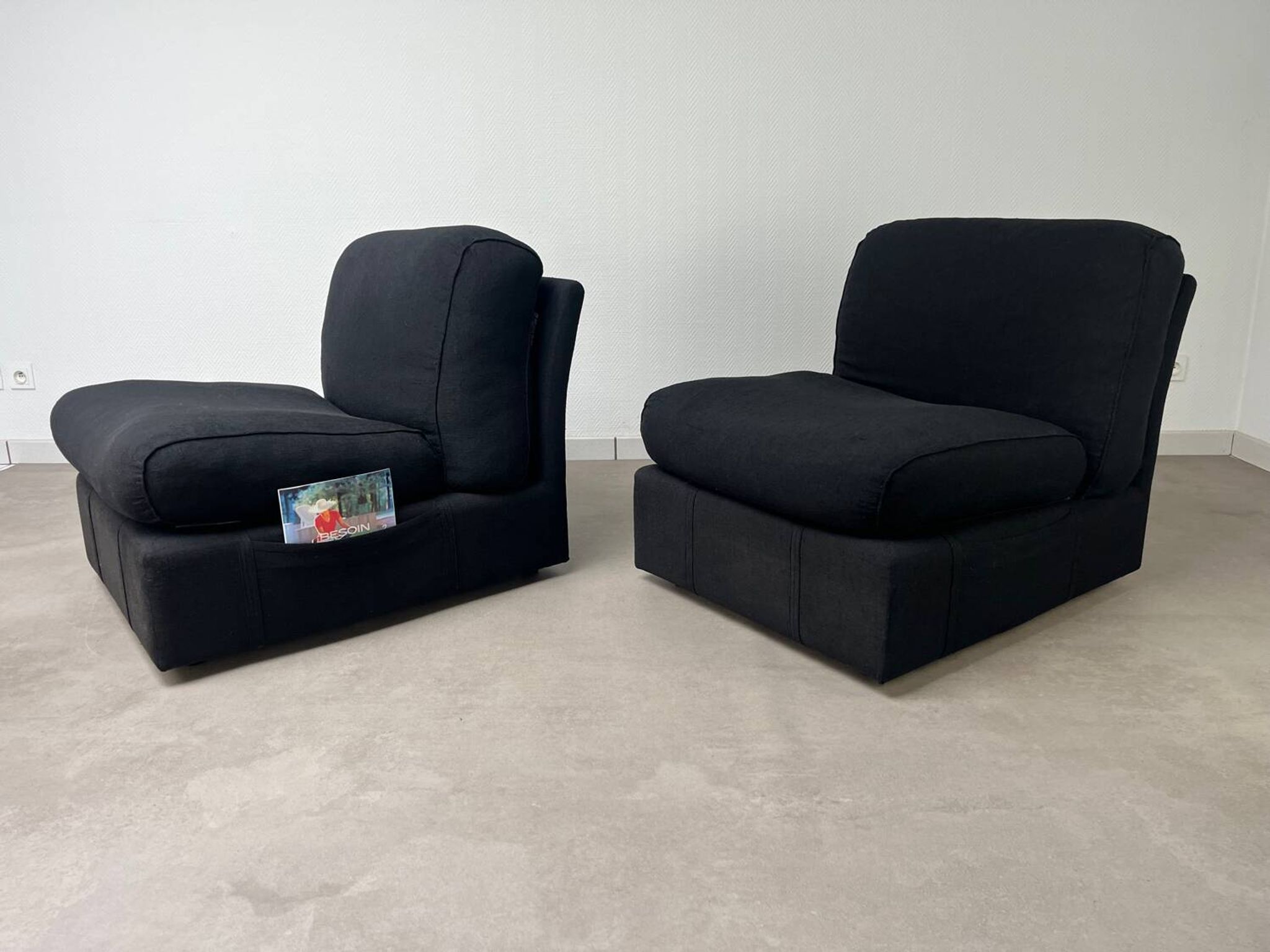 2 Ligne Roset armchairs from the 1970s.