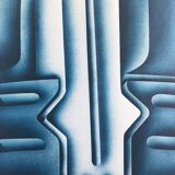 Original lithograph by Jacques Poli, Gazometers, 1978