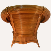 Armchair rattan bamboo lounge club chair, Vivai del Sud