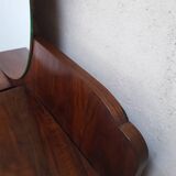 Art Deco dresser, solid walnut, veneer, 3 drawers, mirror.