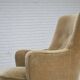 1970s, Danish armchair., original light green furniture velour.
