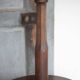 Lampadaire bois vintage, table de lecture, table bois sculptée, liseuse