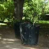 2 old industrial pot hiders 1 m