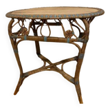 oval rattan table
