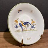 Bowl, hollow plate, earthenware cup decoration moustiers signed A. Le Gros Le Muret