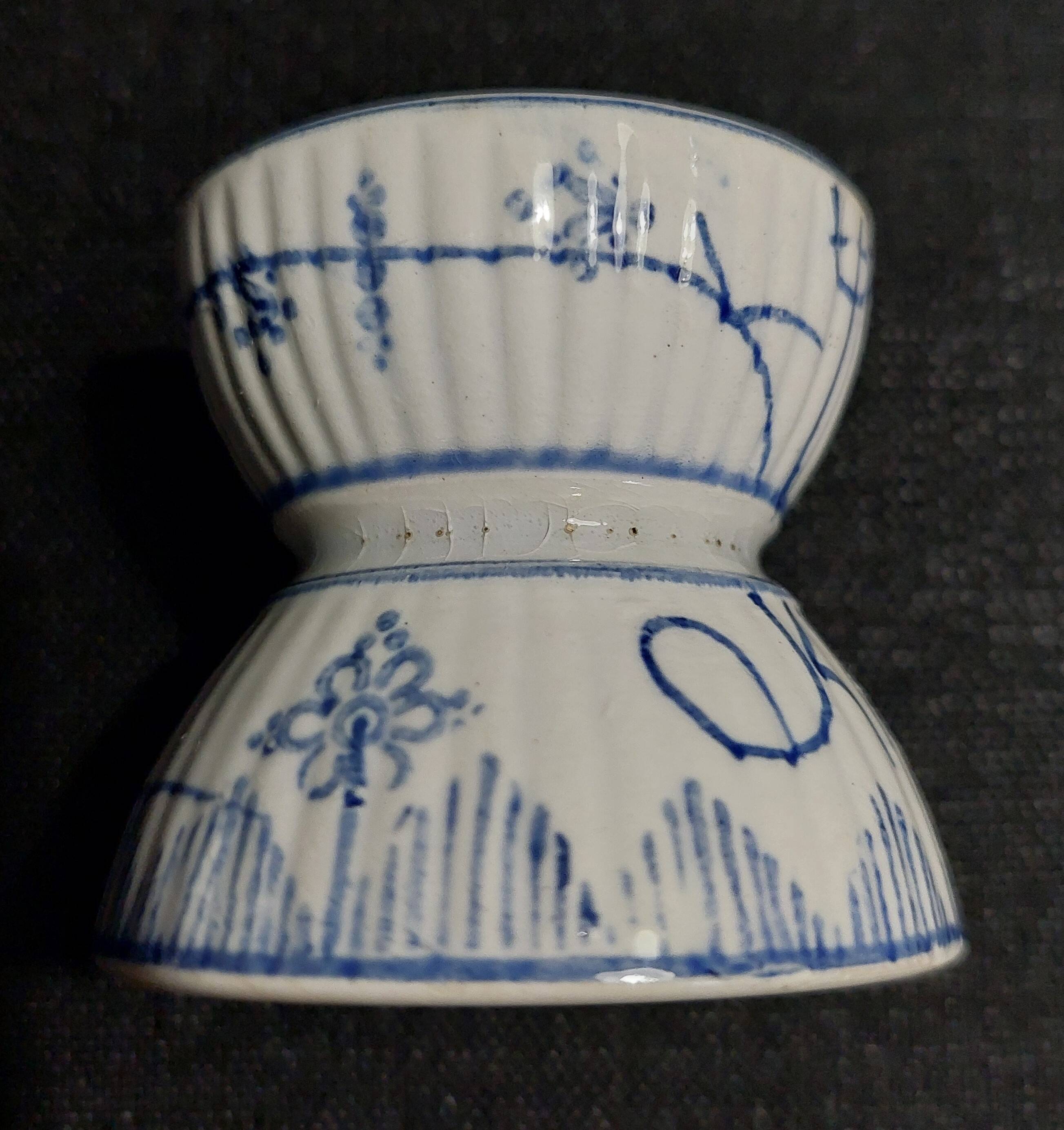 Earthenware diabolo egg cup early 20th century