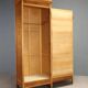Antique Art Nouveau wardrobe in ash and maple, Italy, 20th century