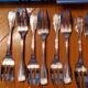 Silver metal housewife of the 50s shell model 76 pieces in its box