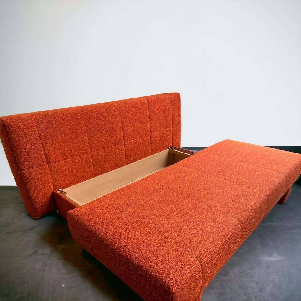Chairperson / sofa / vintage orange sofa bed for 2 people