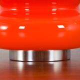 Pair Italian Space Age Mazzega Murano glass table lamps