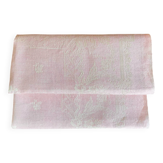 Set de 2 serviettes de table en lin rose