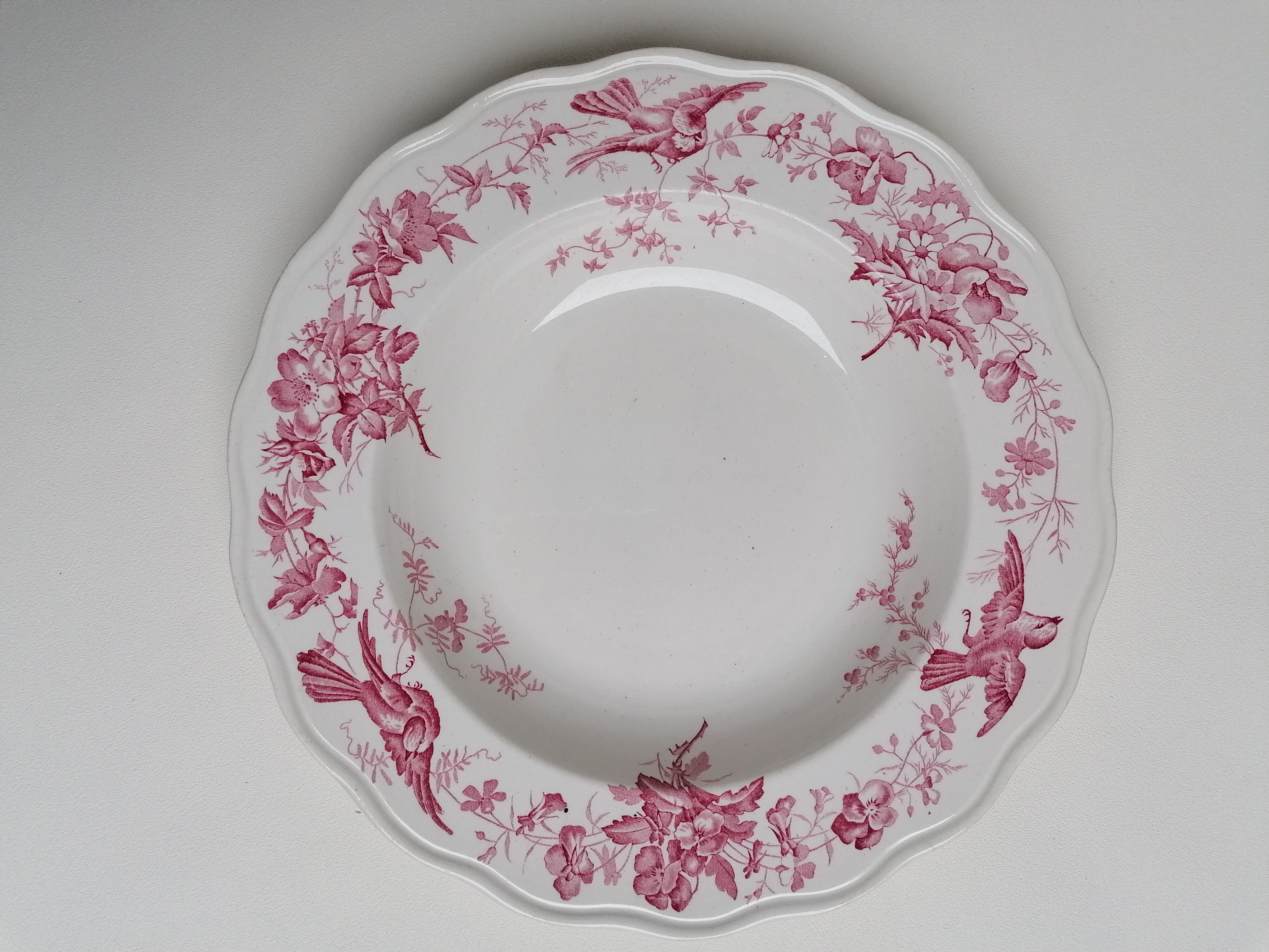 6 hollow plates English earthenware Cauldon England from the great depot E. Bourgeois
