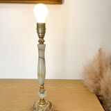 Vintage lamp in onyx and gilded brass - 1950s/60s