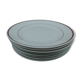 Set of 8 plates Arcopal restaurant - Blanc - Bordeaux