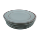 Set of 8 plates Arcopal restaurant - Blanc - Bordeaux