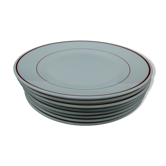 Set of 8 plates Arcopal restaurant - Blanc - Bordeaux