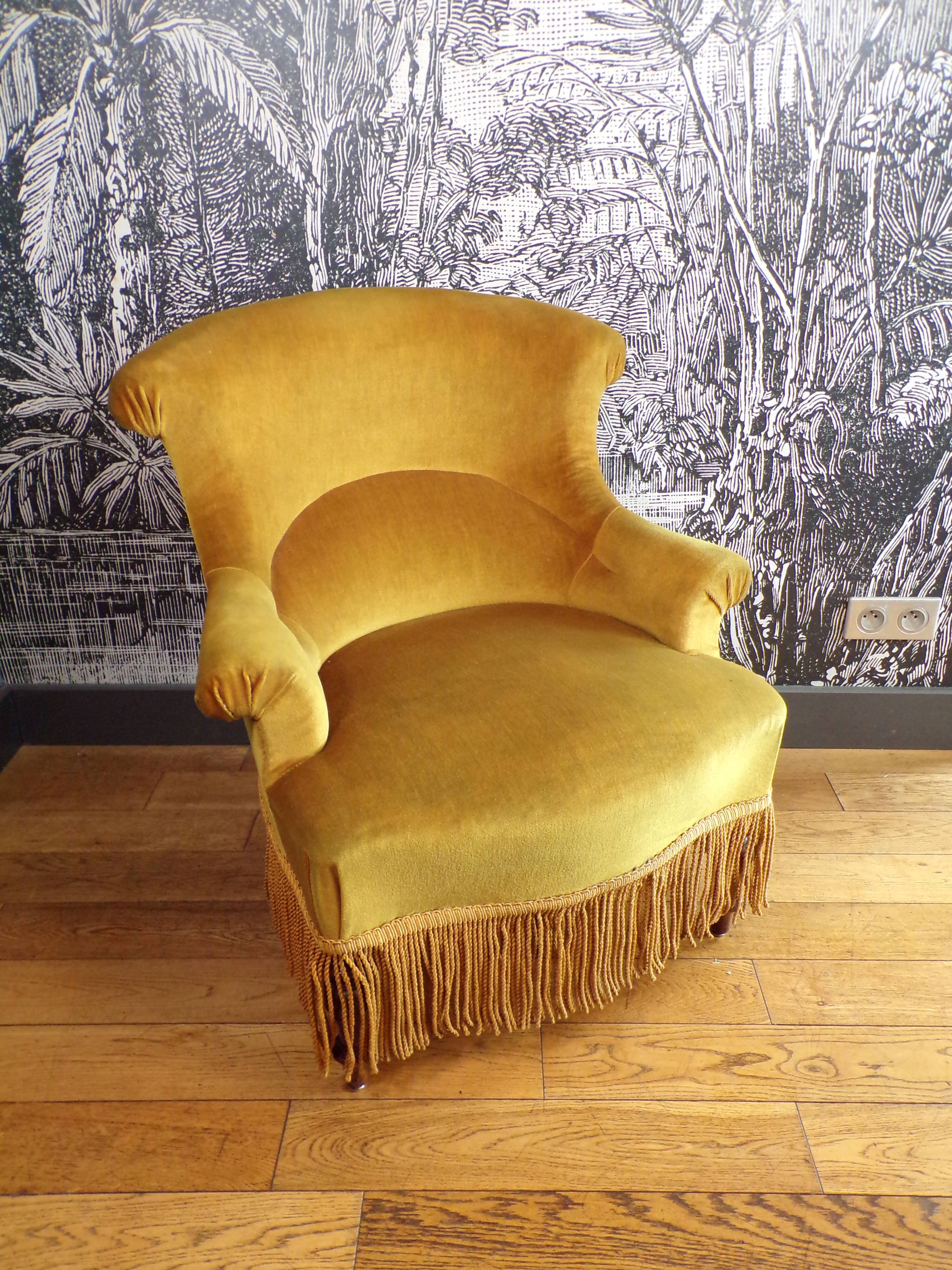 Green-yellow toad armchair