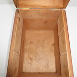 old mortised box in light varnished wood