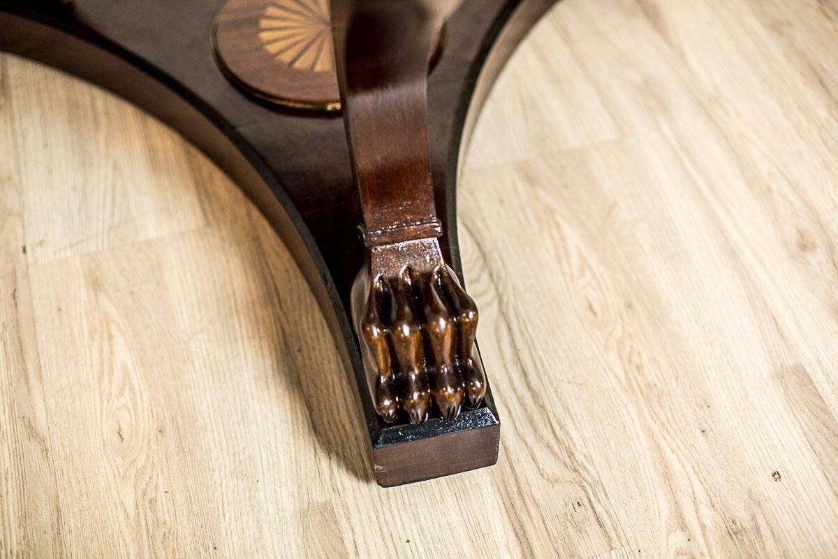 Round Table with Upholstered Chairs, 1950s, Set of 5