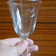 Lot de 7 verres à pied motif herbes folles