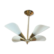 Brass and plexiglass chandelier