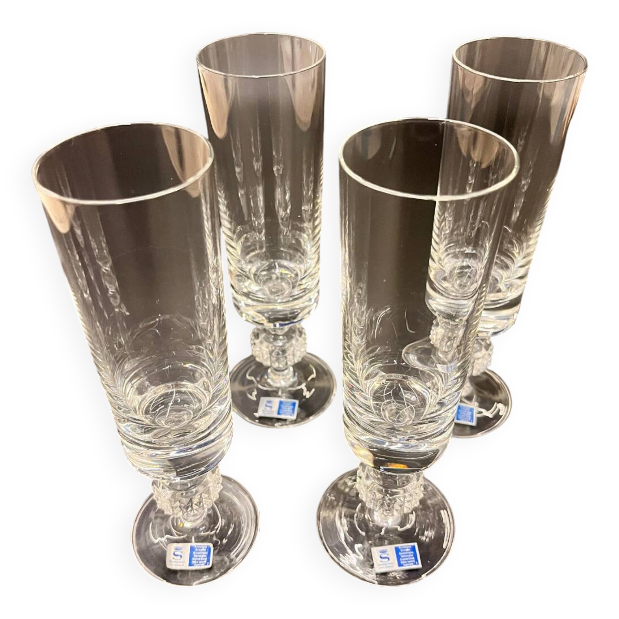 Set of 4 Speigelau champagne flutes