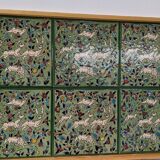 Vintage top with azulejo tiles and light wood frame