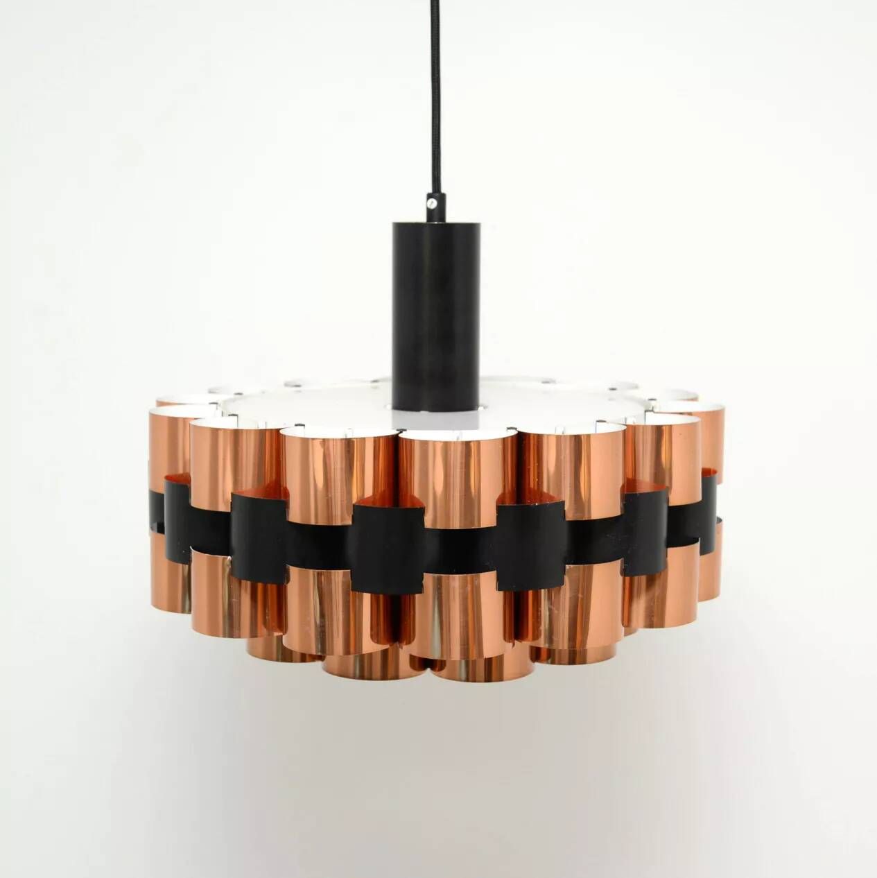 Copper lamp by Wener Schou for Coronell Elektro, 1970s