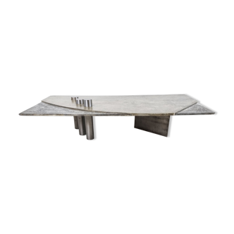 Table basse brutaliste de Pia Manu, années 1970