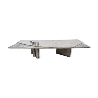 Brutalist coffee table by Pia Manu, 1970s