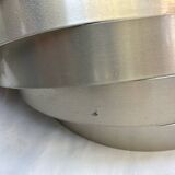 Pair of Mathieu brushed aluminum wall lights 70'S