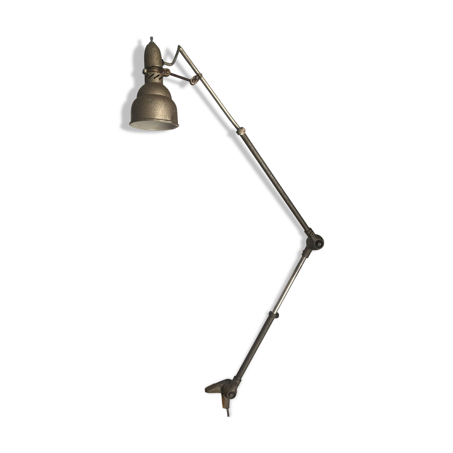 Lampe vintage 1950 Lumina usine industrielle atelier - 80 cm