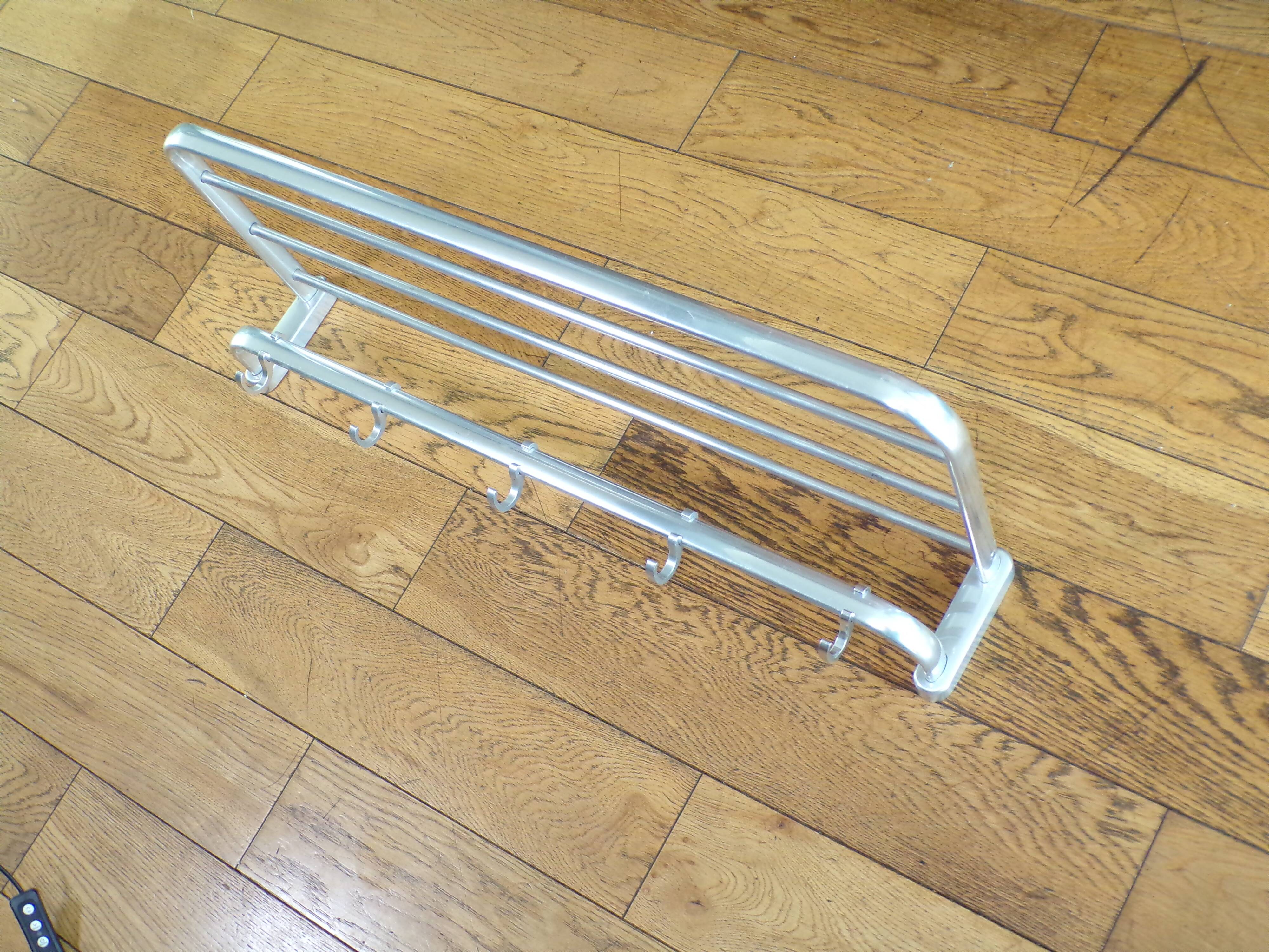 Vintage coat rack with 5 movable hooks