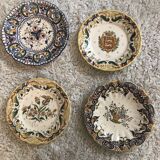 4 plates décor rouen handmade