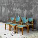 Suite de 6 chaises Kinnarps en bois courbé — Design scandinave